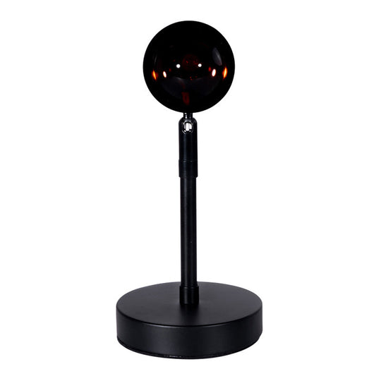 Aluminum Usb Table Lamp - Sunset Glow Led Spotlight In Black For Contemporary Bedroom Lighting