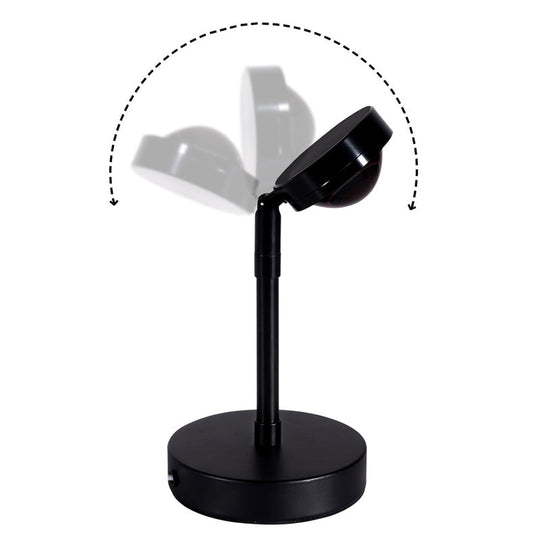 Aluminum Usb Table Lamp - Sunset Glow Led Spotlight In Black For Contemporary Bedroom Lighting