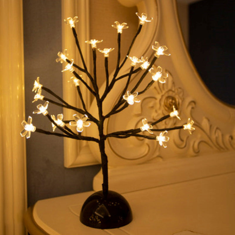 Artistic Led Table Lamp With Black Tree Branch Design - Perfect Nightstand Light For Bedroom /