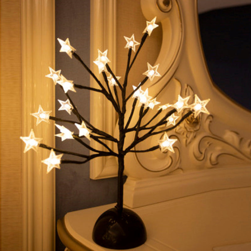 Artistic Led Table Lamp With Black Tree Branch Design - Perfect Nightstand Light For Bedroom /