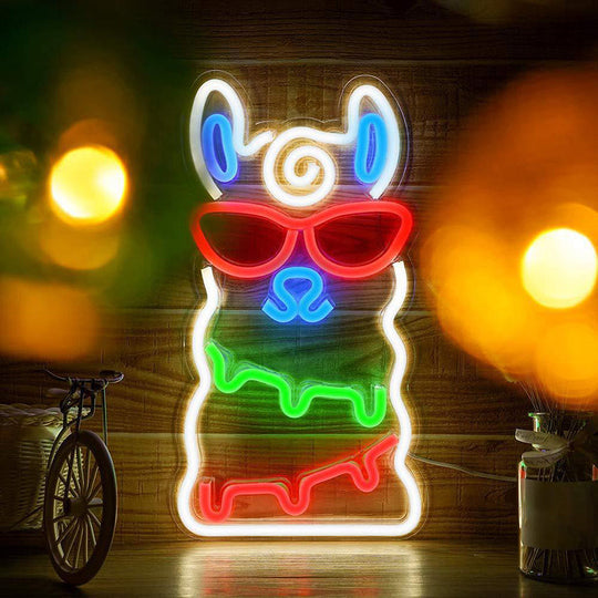 Cartoon Usb Neon Night Light For Living Room - Artistic Wall Lighting White / I