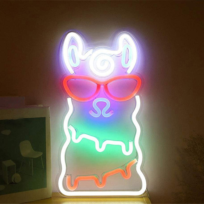 Cartoon Usb Neon Night Light For Living Room - Artistic Wall Lighting