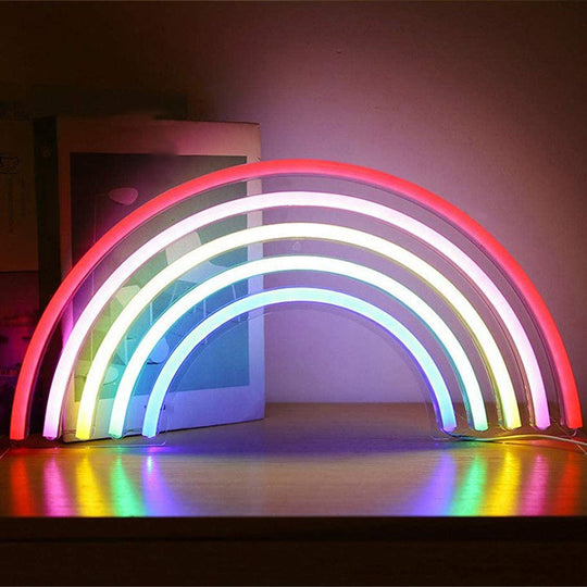 Cartoon Usb Neon Night Light For Living Room - Artistic Wall Lighting