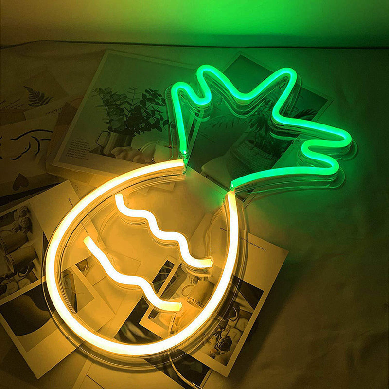 Cartoon Usb Neon Night Light For Living Room - Artistic Wall Lighting