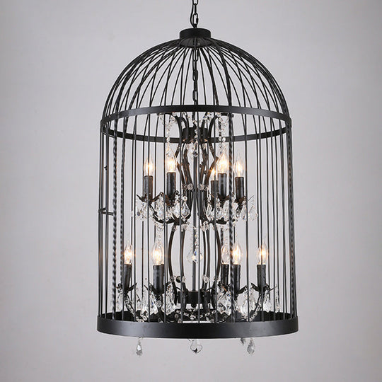 Farmhouse Crystal Pendant Light For Restaurant Ceiling Chandelier