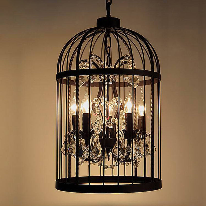 Farmhouse Crystal Pendant Light For Restaurant Ceiling Chandelier