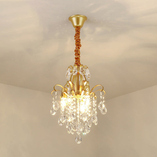 Country Crystal Pendant Chandelier For Dining Room Lighting