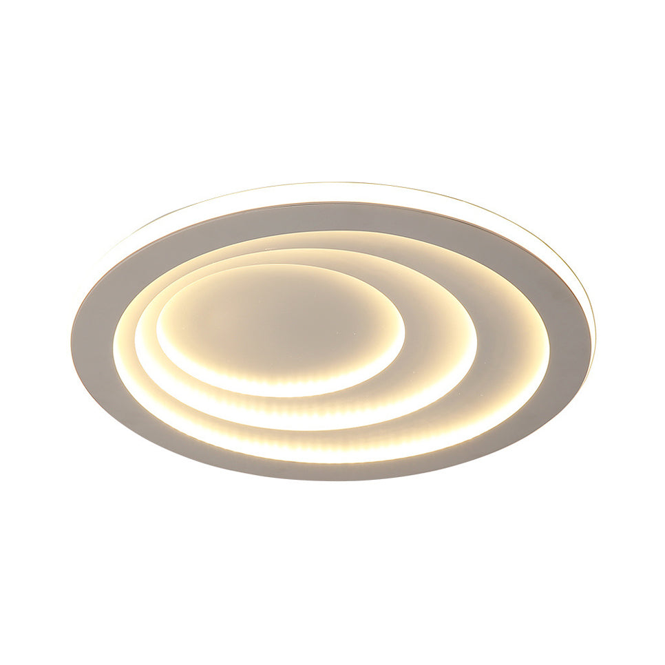 Modern Acrylic Ripples Flush Ceiling Light - 16"/19.5"/23.5" Wide - Warm/White Light