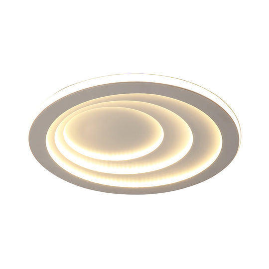 Modern Acrylic Ripples Flush Ceiling Light - 16"/19.5"/23.5" Wide - Warm/White Light