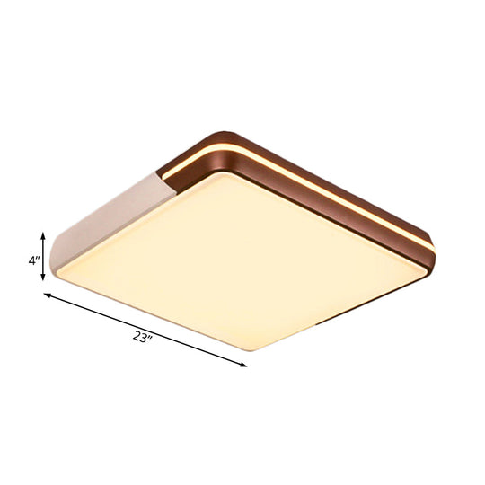 Rectangular LED Ceiling Light - Minimalist Design, 19-25.5" Width - Warm/White Light