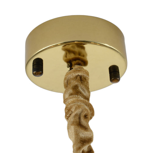 Postmodern 6-Light Gold Chandelier: Crystal Bowl Ceiling Light Fixture For Living Room