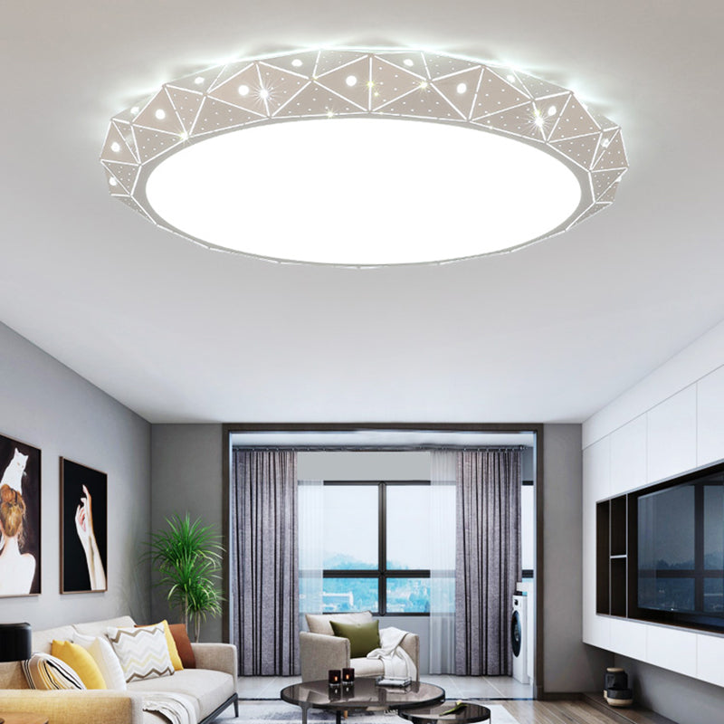 18"/25.5" Round LED Flush Mount Ceiling Lamp in Warm/White Light with Acrylic Design