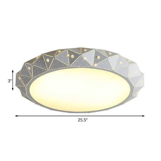 18"/25.5" Round LED Flush Mount Ceiling Lamp in Warm/White Light with Acrylic Design