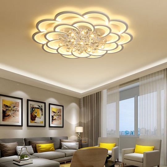 Modern Acrylic Flower LED Ceiling Light - Warm/White - 20.5"/27"/31.5" Wide - for Living Room