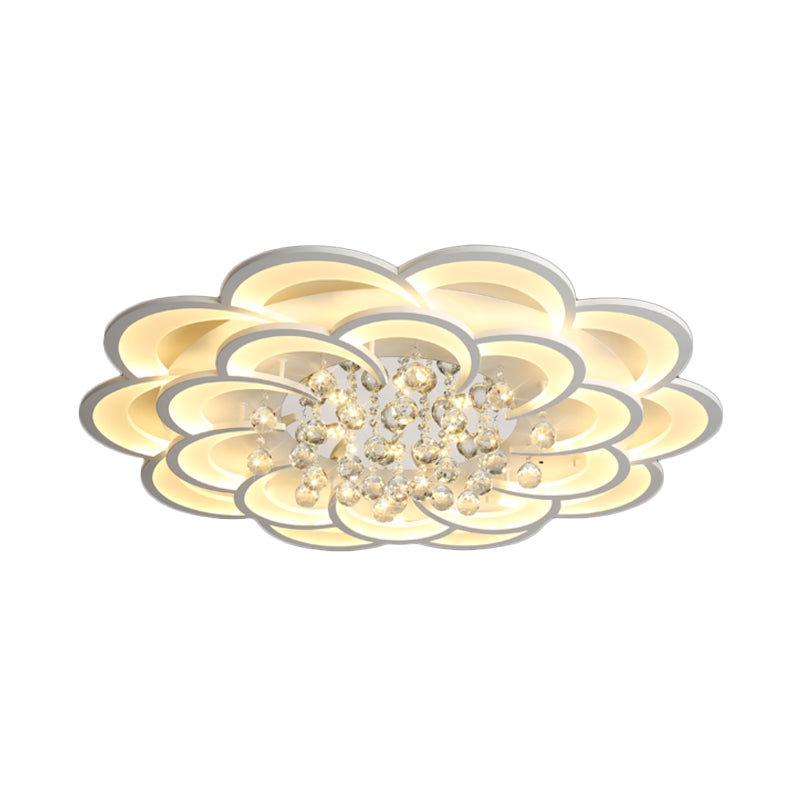 Modern Acrylic Flower LED Ceiling Light - Warm/White - 20.5"/27"/31.5" Wide - for Living Room