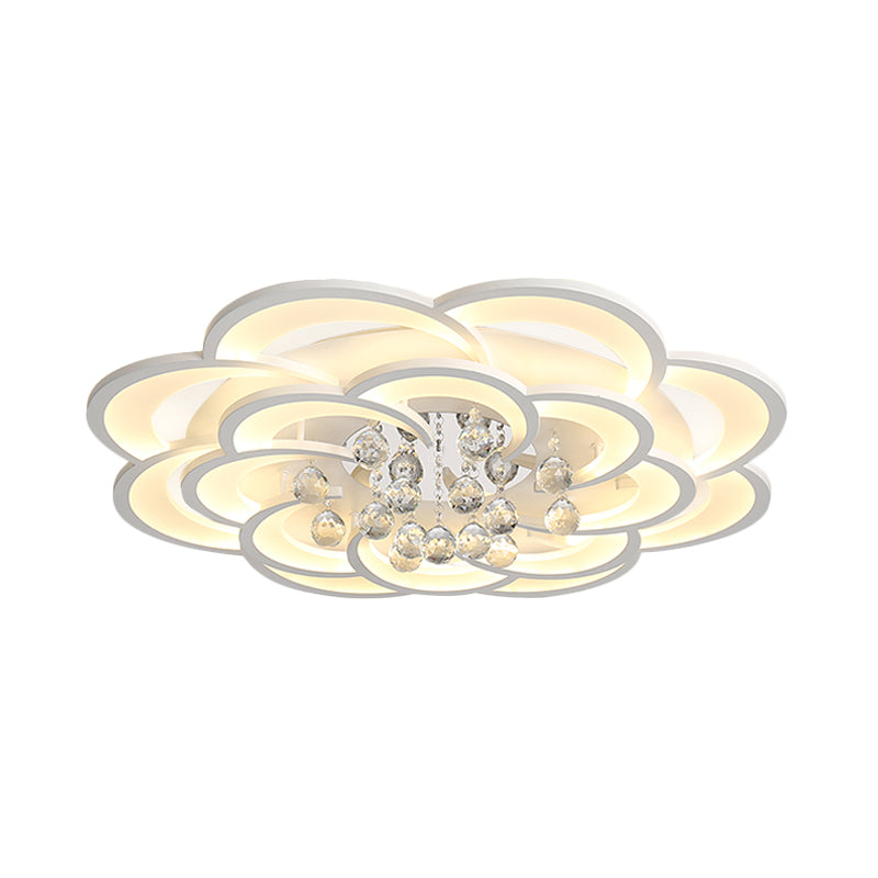 Modern Acrylic Flower LED Ceiling Light - Warm/White - 20.5"/27"/31.5" Wide - for Living Room