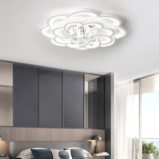 Modern Acrylic Flower LED Ceiling Light - Warm/White - 20.5"/27"/31.5" Wide - for Living Room