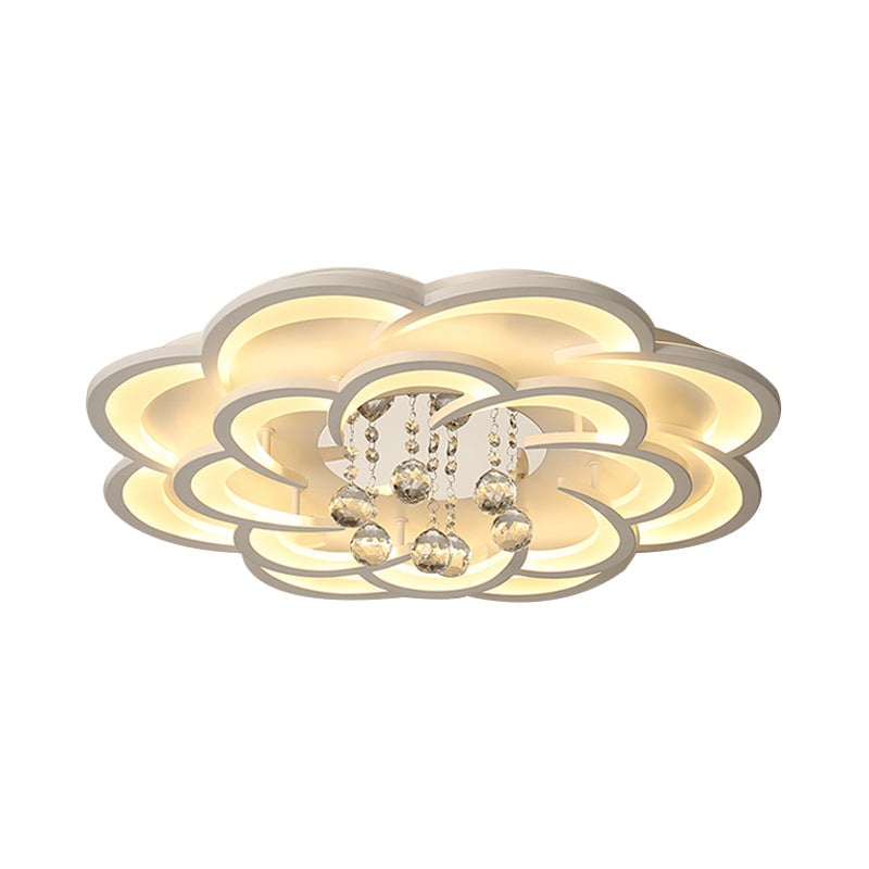 Modern Acrylic Flower LED Ceiling Light - Warm/White - 20.5"/27"/31.5" Wide - for Living Room