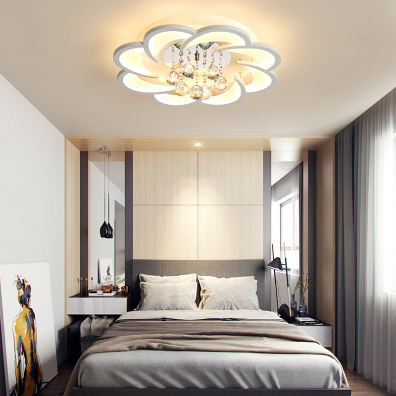 Modern Acrylic Flower LED Ceiling Light - Warm/White - 20.5"/27"/31.5" Wide - for Living Room