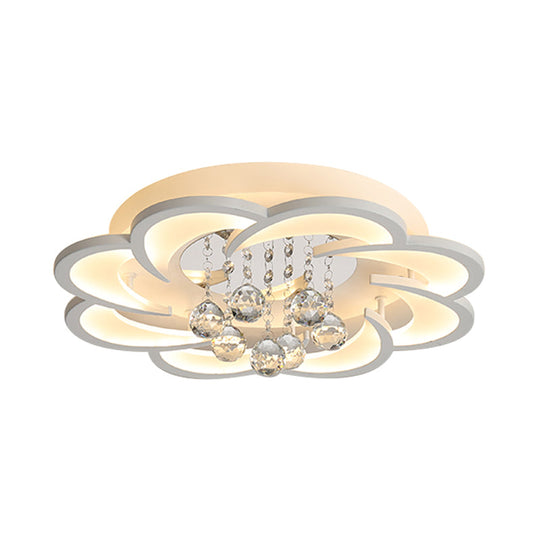 Modern Acrylic Flower LED Ceiling Light - Warm/White - 20.5"/27"/31.5" Wide - for Living Room