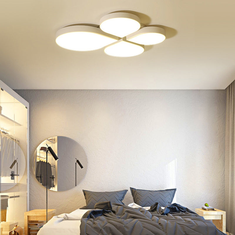 Waterdrop Acrylic Ceiling Light With Warm/White - Nordic Style For Bedrooms In White/Pink/Blue White