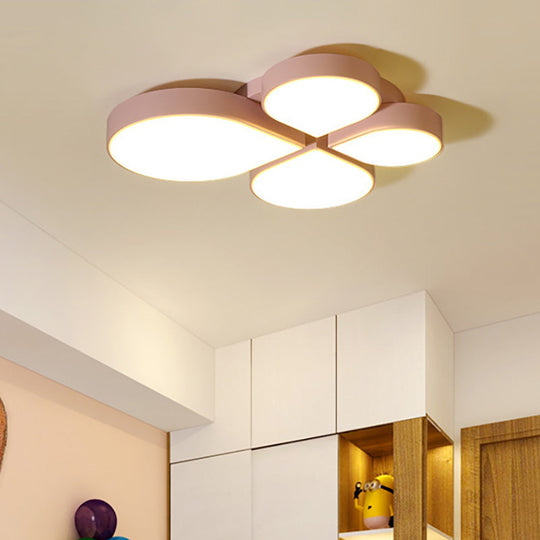 Waterdrop Acrylic Ceiling Light With Warm/White - Nordic Style For Bedrooms In White/Pink/Blue