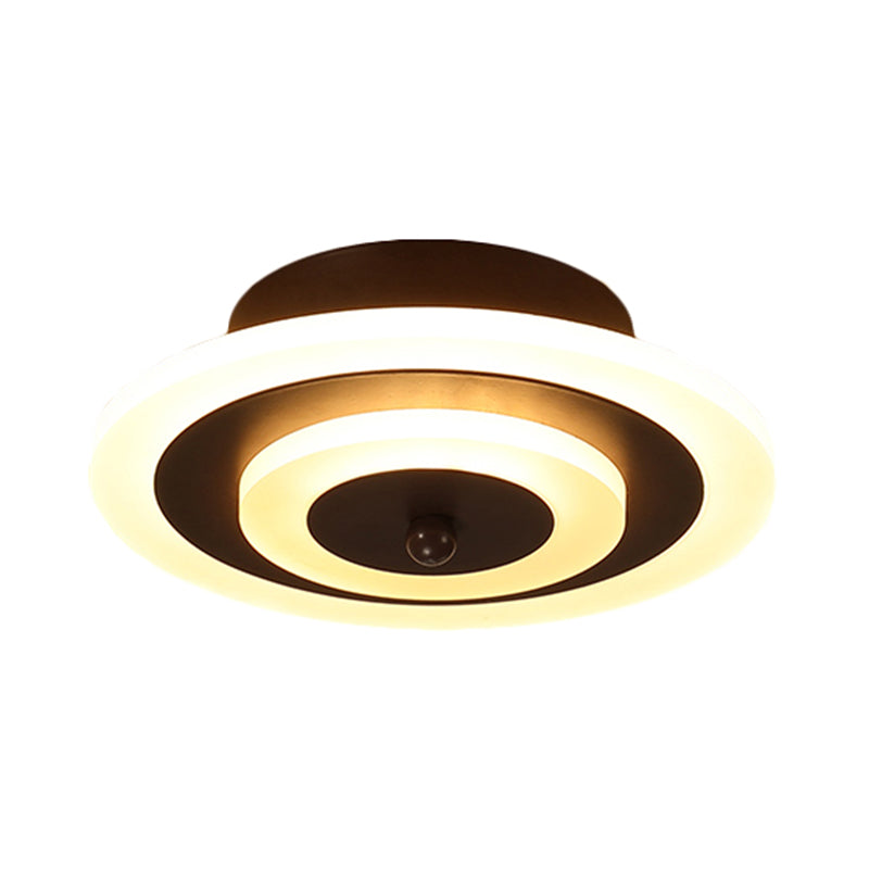 LED Corridor Ceiling Lamp - Modern Flushmount Lighting in White/Coffee with Warm/White/Natural Light Options