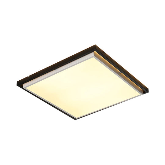 Ultra Thin Acrylic LED Flush Light - Wide Bedroom Ceiling Fixture in Warm/White Light (18"/21.5"/35.5")