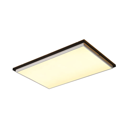 Ultra Thin Acrylic LED Flush Light - Wide Bedroom Ceiling Fixture in Warm/White Light (18"/21.5"/35.5")