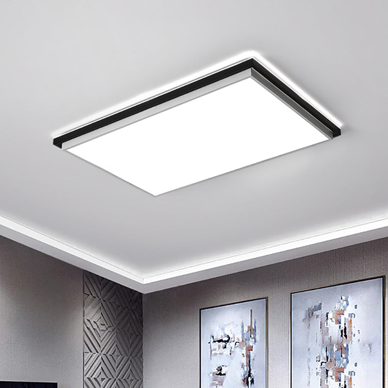 Ultra Thin Acrylic LED Flush Light - Wide Bedroom Ceiling Fixture in Warm/White Light (18"/21.5"/35.5")