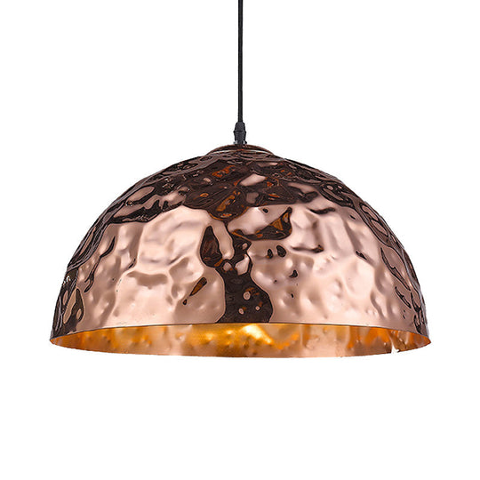 Rose Gold Dining Room Pendant Lighting: Classic 1-Light Ceiling Fixture With Metal Shade 10/16 Wide