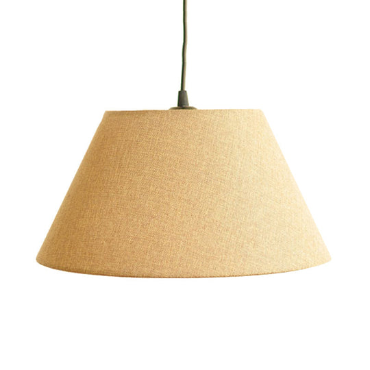 Classical Cone Pendant Lamp - 1-Light Fabric Hanging Fixture In White/Coffee/Rose Red For Living