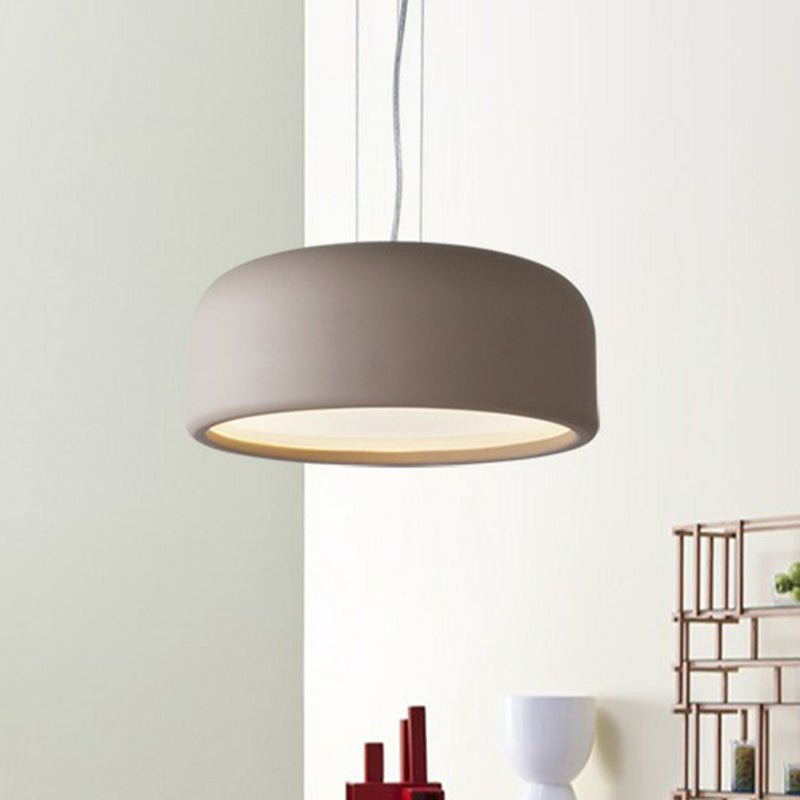 Minimalistic Single Hanging Pendant Light - Round Shade Acrylic Ceiling For Living Room