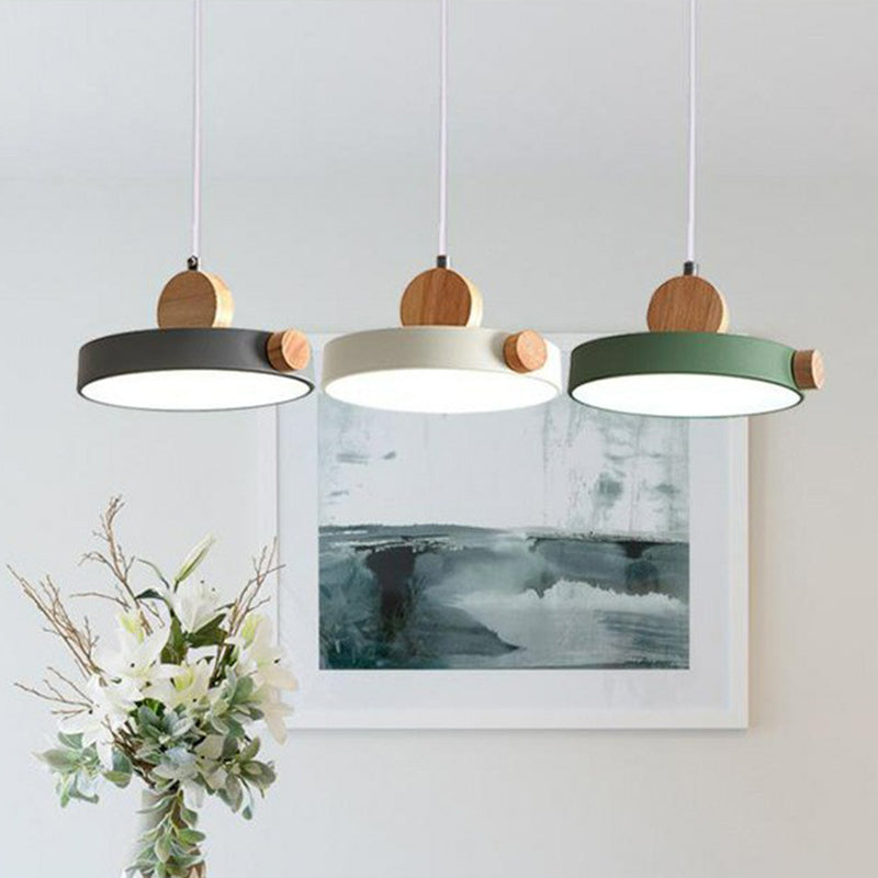 Modern White Led Hanging Pendant - Simplicity Acrylic 3 Heads Dining Room Ceiling Lamp