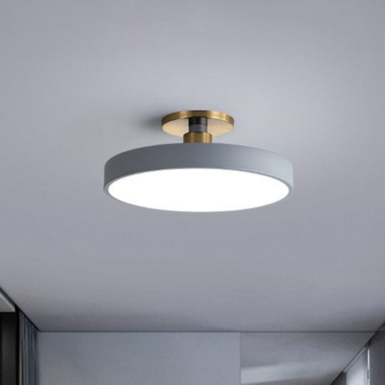 Nordic Style Led Flush Mount Ceiling Light Grey / 12