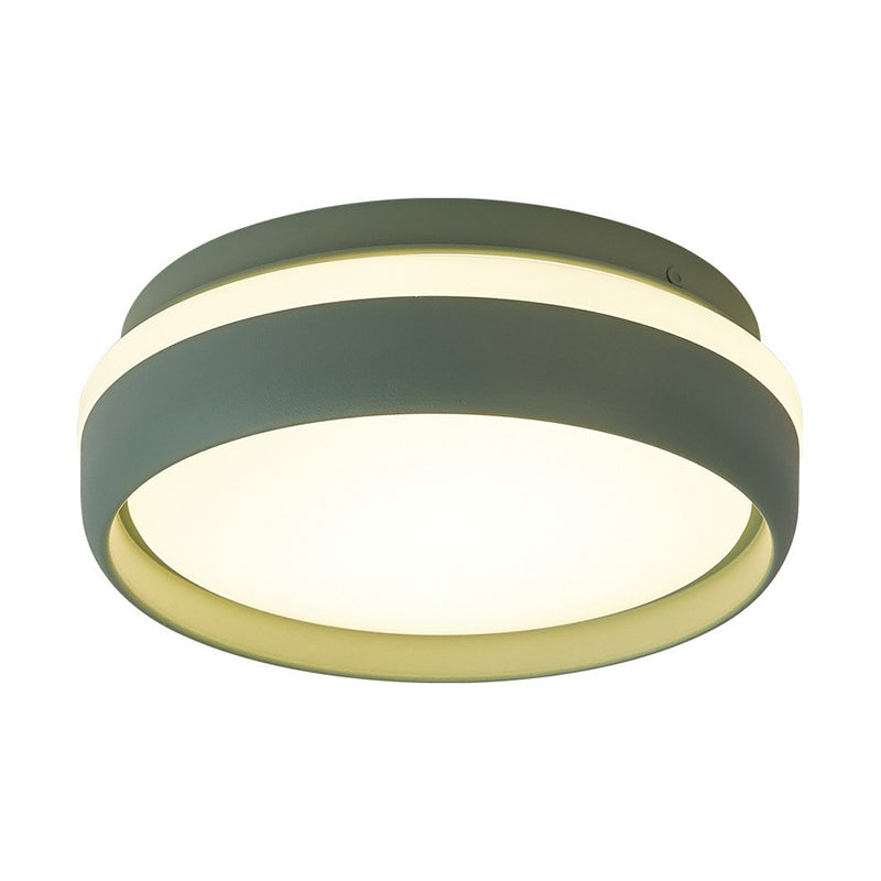 Minimalist Metallic LED Flush Mount Ceiling Light for Kindergarten