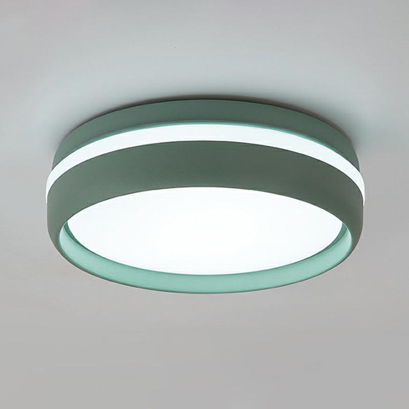 Minimalist Metallic LED Flush Mount Ceiling Light for Kindergarten