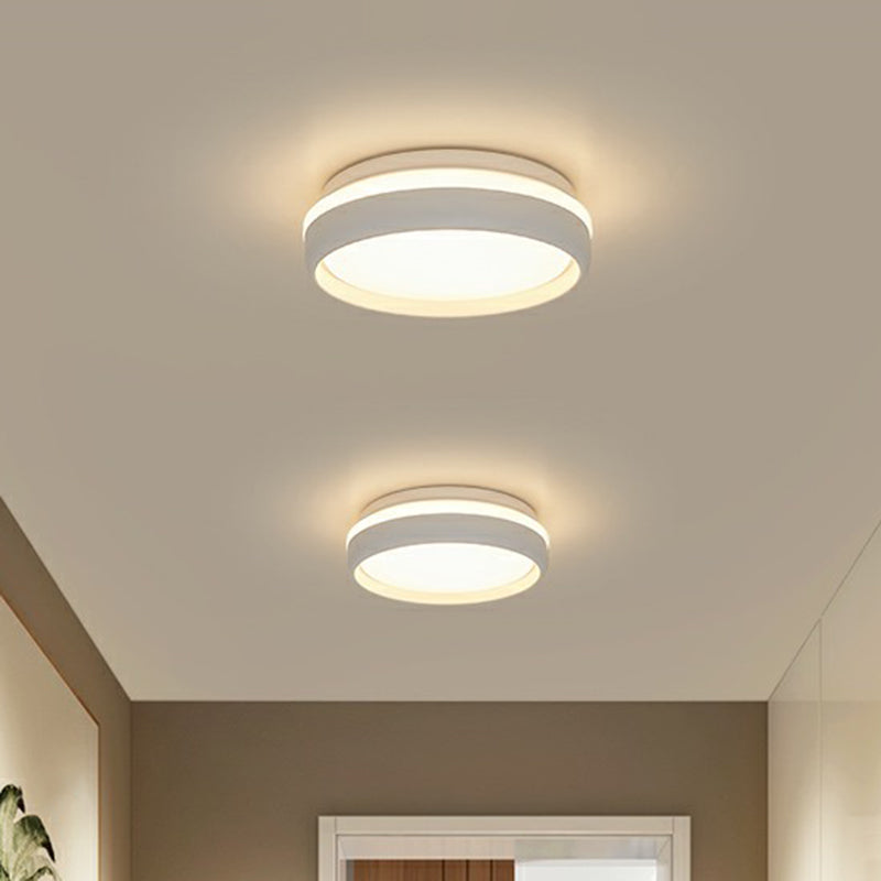 Minimalist Metallic LED Flush Mount Ceiling Light for Kindergarten