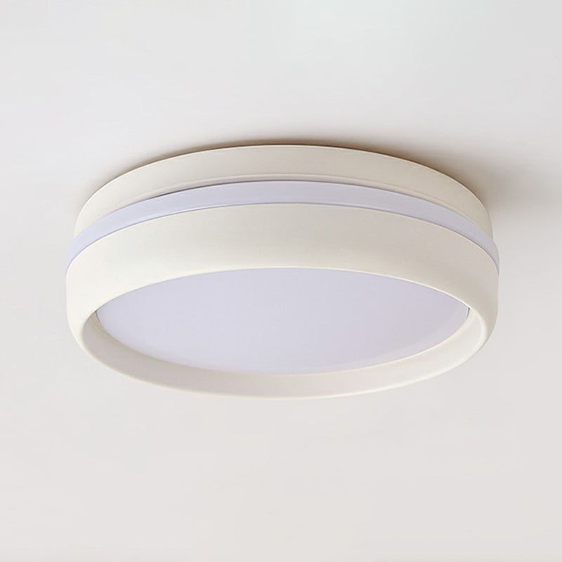 Minimalist Metallic LED Flush Mount Ceiling Light for Kindergarten