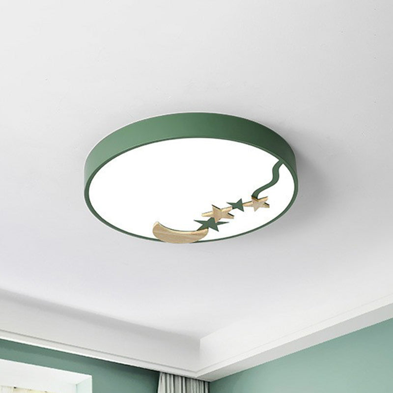 Starry Simplicity Circular Flush Ceiling Light With Led Acrylic Mount