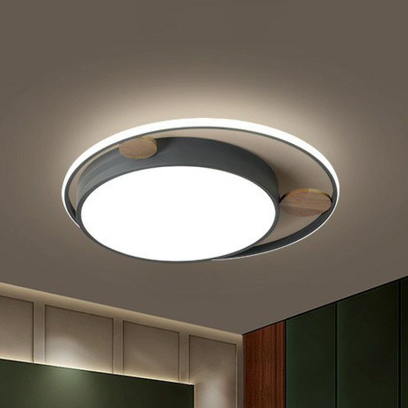 LED Round Acrylic Flush Mount Ceiling Light for Kids Bedroom – Minimalist Design