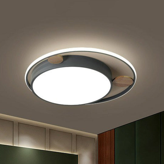 Led Round Acrylic Flush Mount Ceiling Light For Kids Bedroom Minimalist Design