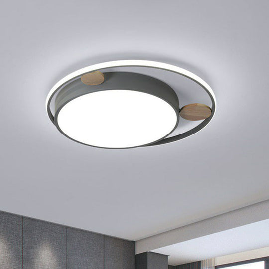 Led Round Acrylic Flush Mount Ceiling Light For Kids Bedroom Minimalist Design