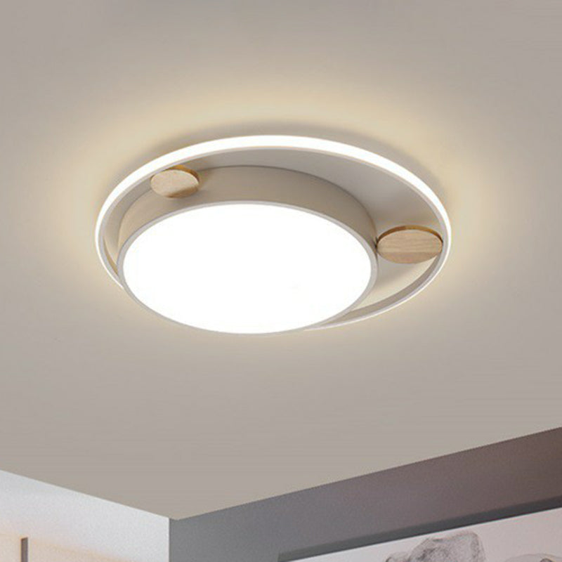 Led Round Acrylic Flush Mount Ceiling Light For Kids Bedroom Minimalist Design White / Small