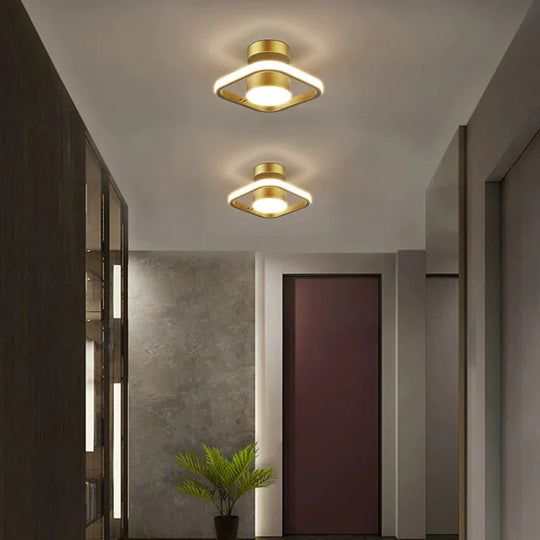 Led Ceiling Lamp with Copper Corridor Lamp