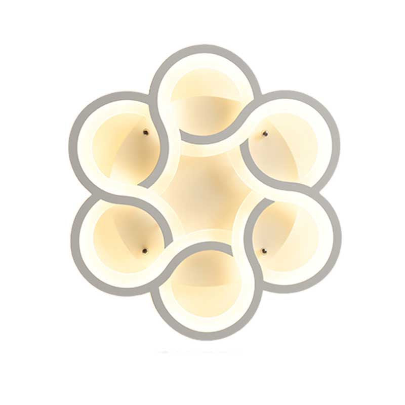 17"/21" Contemporary LED Flush Mount Ceiling Light Fixture in Warm/White