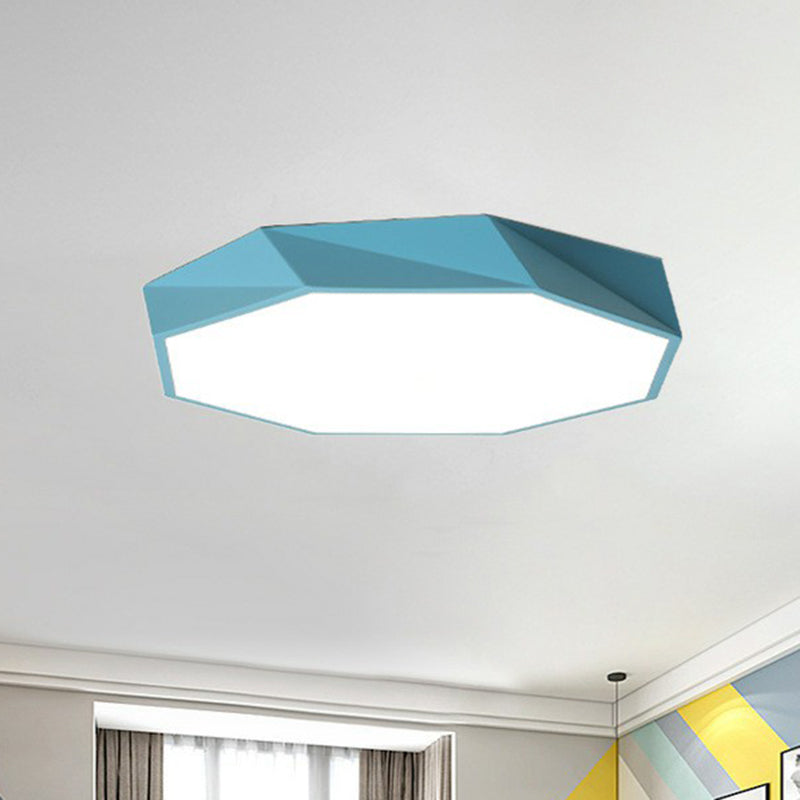 Simplicity Acrylic Octagonal Flush Ceiling Light - LED Flush Mount Fixture for Bedrooms