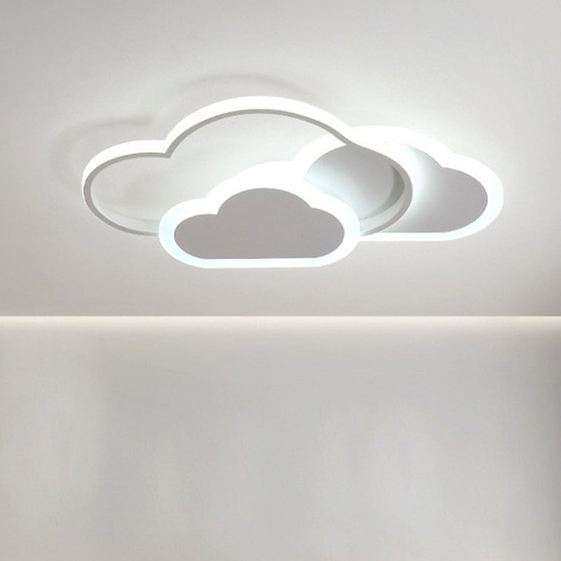 Nordic Style Metallic Cloud Led Ceiling Light For Bedroom - Flush Mount Lighting