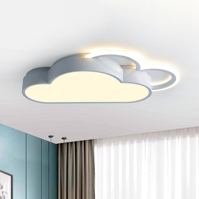 Modern Cloud Design LED Flush Mount Lighting Fixture for Bedrooms