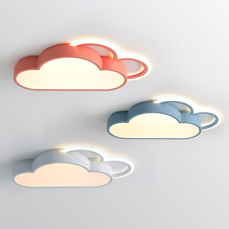 Modern Cloud Design LED Flush Mount Lighting Fixture for Bedrooms